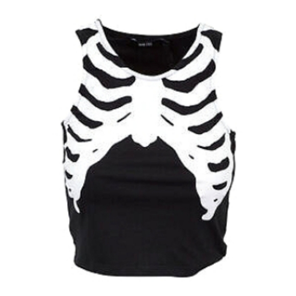 Iron Fist Tops - 💀🖤𝕴𝖗𝖔𝖓 𝕱𝖎𝖘𝖙 Bone In Crop Tank